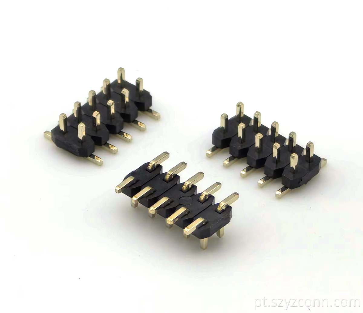 Fileira dupla SMT H1.0mm 2x5P do conector do cabeçalho do pino do passo de 2.54mm 2.54mm Pitch Pin header Connector Dual Row SMT H1.0mm 2x5P